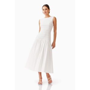 ELLIATT Fifi Midi Dress in White Bachelorette Bridal Shower Brunch size S NWT